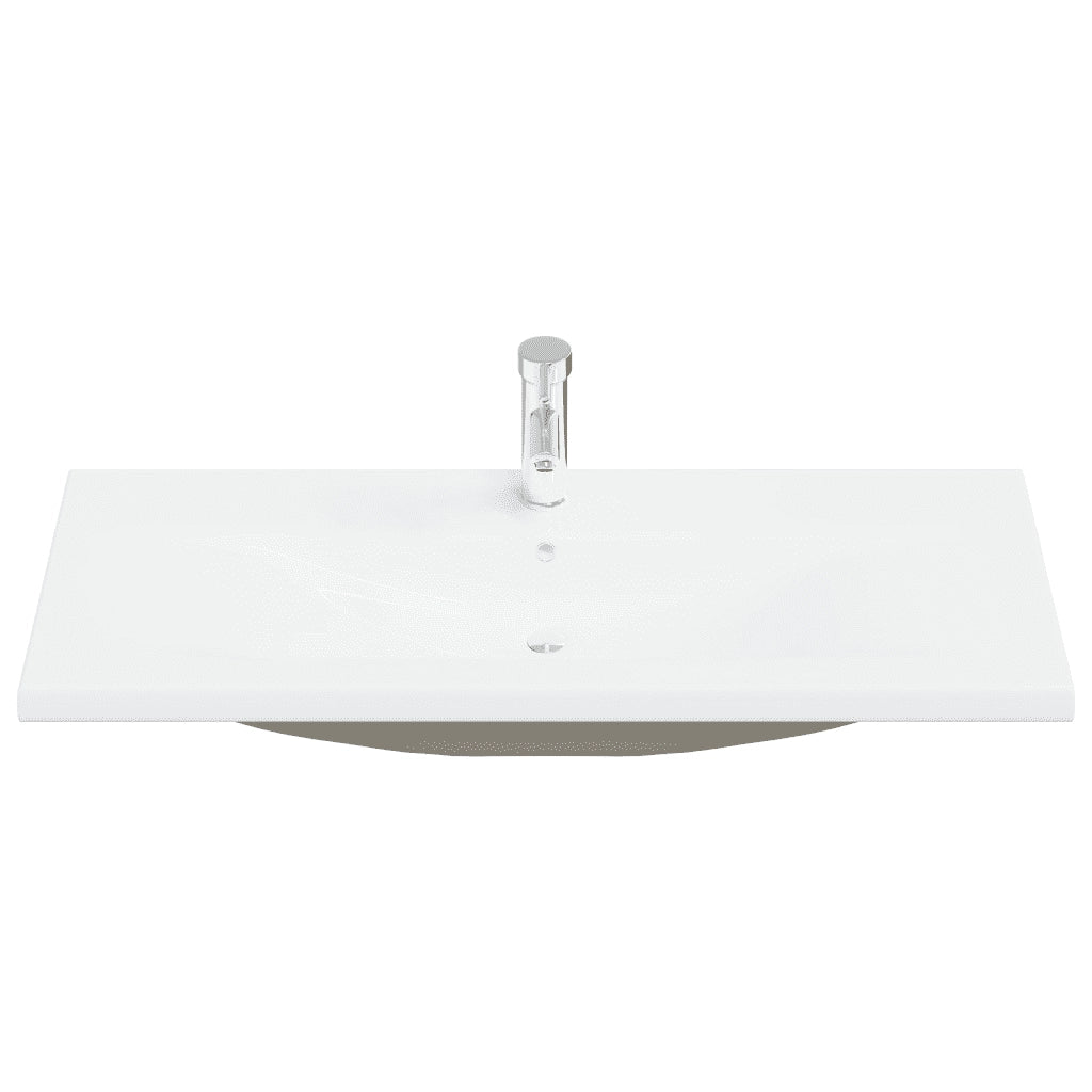 Set Mobili da Bagno | Armadio da bagno 2 pz in Ceramica e Legno Multistrato