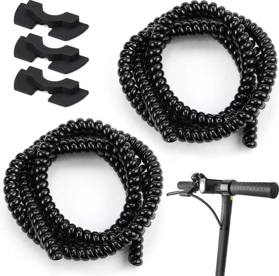 Cavo a spirale da 1m - 2 pezzi - cavo protettivo per scooter elettrici e biciclette.