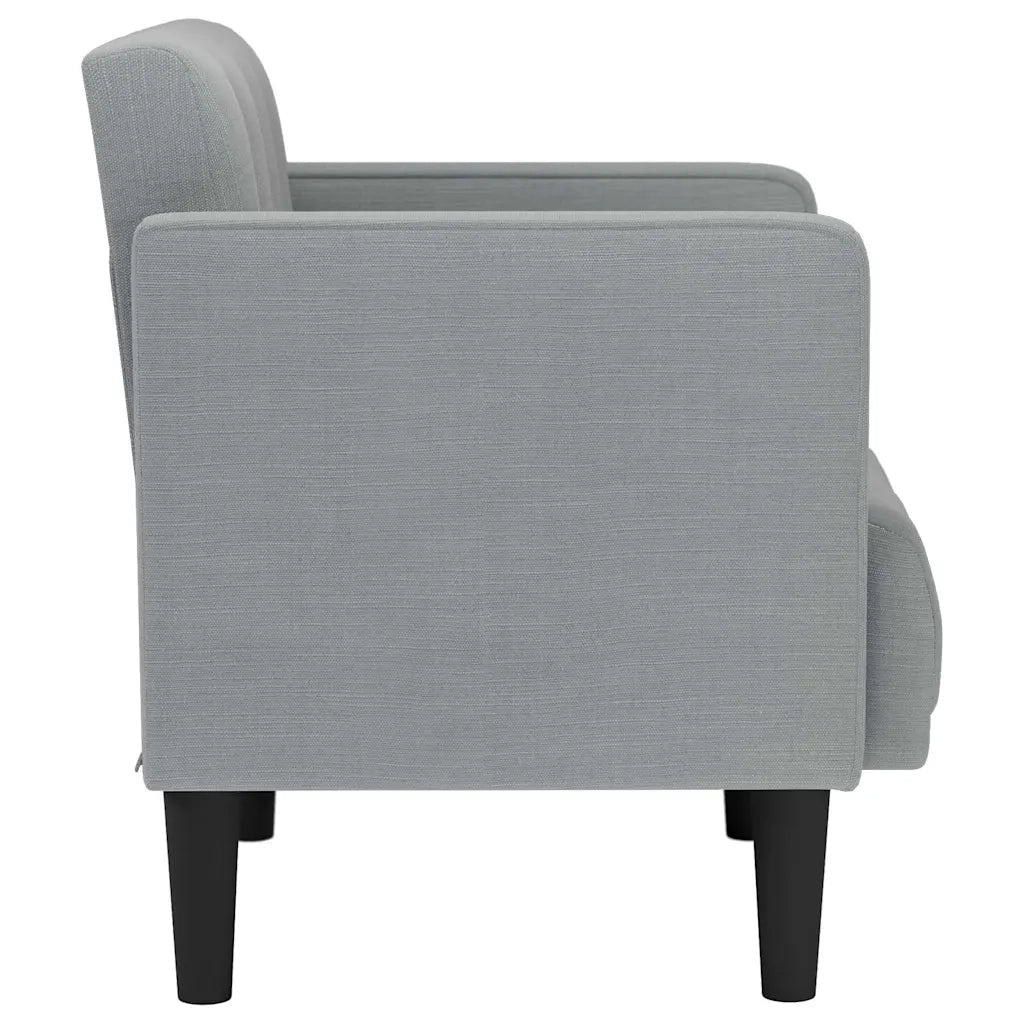 Divano Sedia con Braccioli Grigio Chiaro 53 cm in Tessuto 4100543