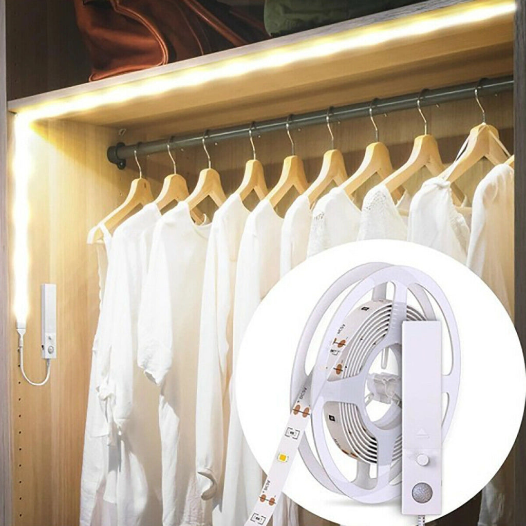 Striscia LED batteria sensore movimento PIR luce automatica armadio mobili 4000K