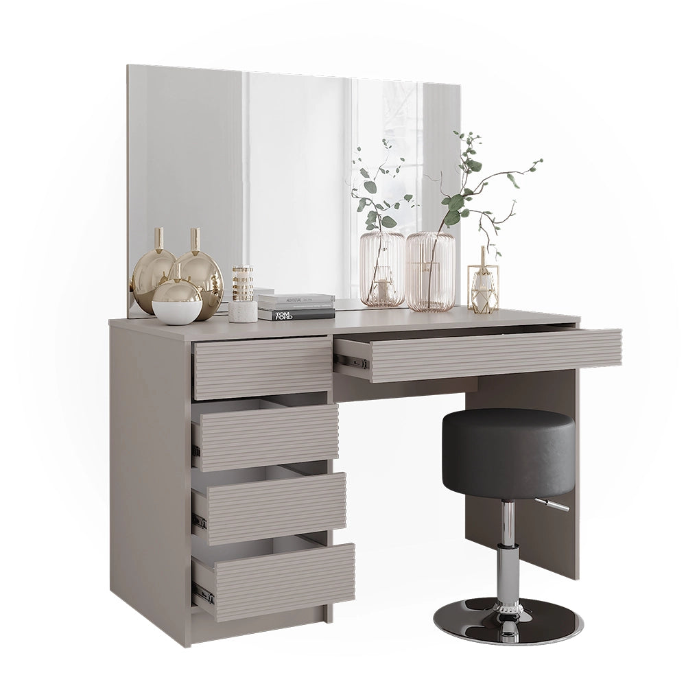 Vicco Tavolino da toilette Cachemire 120 cm con specchio e sgabello