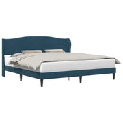 Letto matrimoniale | Letto per adulti | Struttura del letto con testiera Blu 200 x 200 cm Velluto