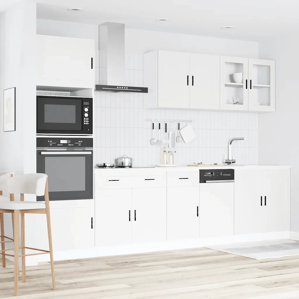 Set Mobili da Cucina 7 pz Porto Bianco Legno Multistrato 3314751