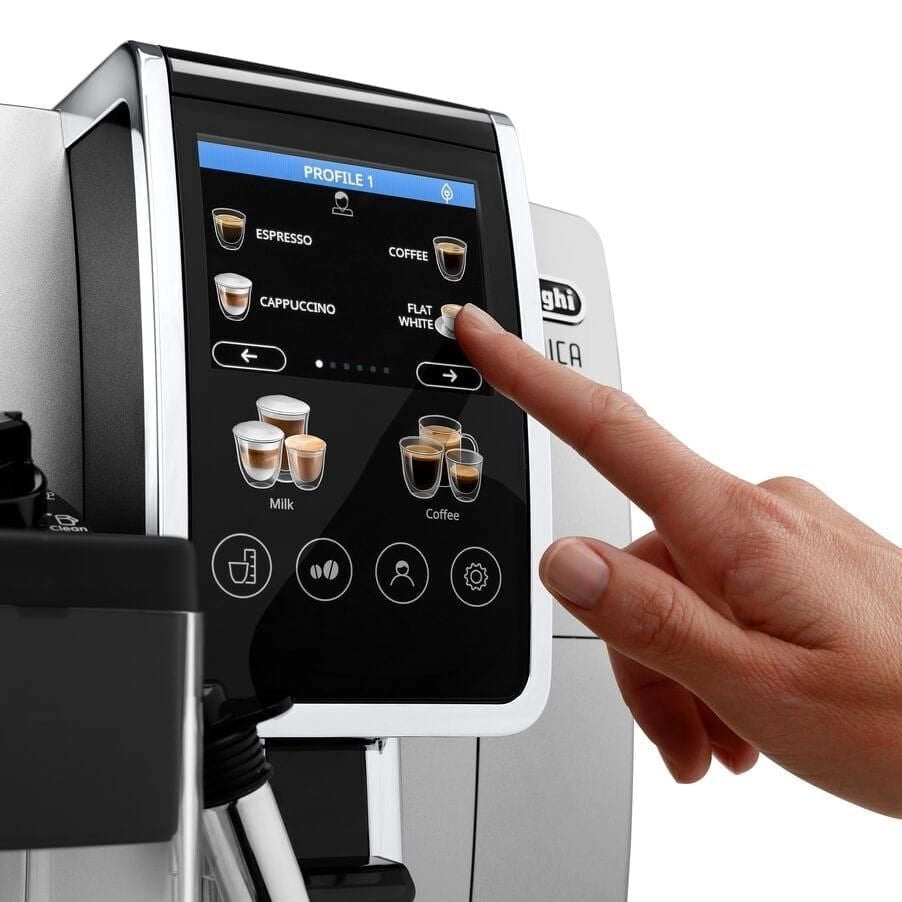 De'Longhi ECAM380.85.SB Dinamica Plus Macchina da caffe' Automatica 1,8 L 15 bar 1450 W LatteCrema Hot 24 bevande colore Nero Argento