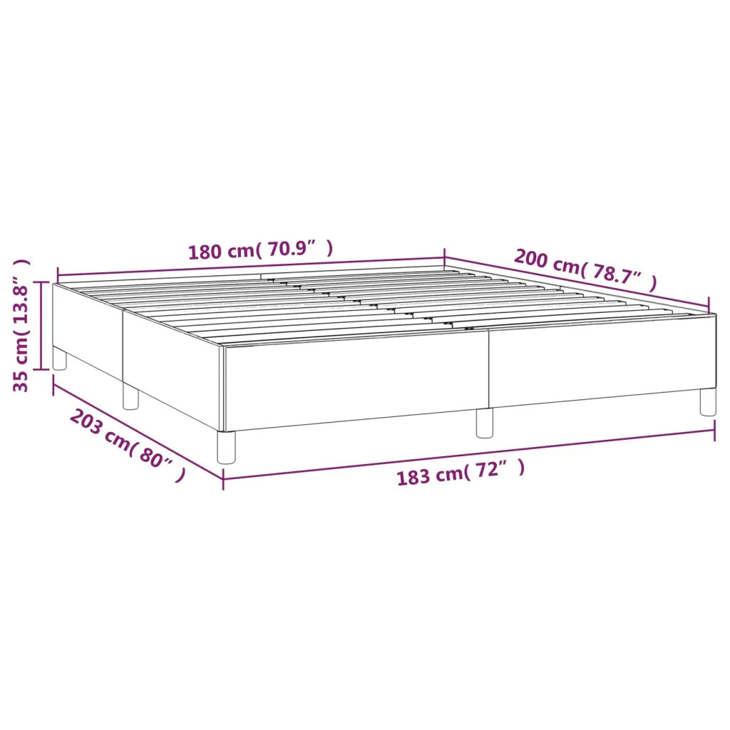 Letto matrimoniale | Letto per adulti | Giroletto senza Materasso Grigio Scuro 180x200 cm Tessuto