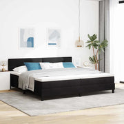 Letto a molle con materasso Nero 200 x 200 cm Velluto 3339196