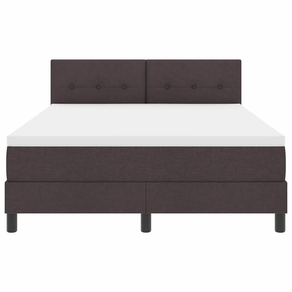 Letto a molle con testiera Marrone Scuro 160 x 200 cm Tessuto 3338702