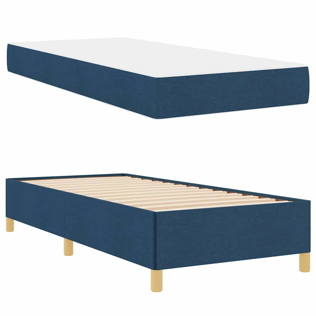 Struttura del letto con materasso Blu 100 x 200 cm Tessuto 3398919