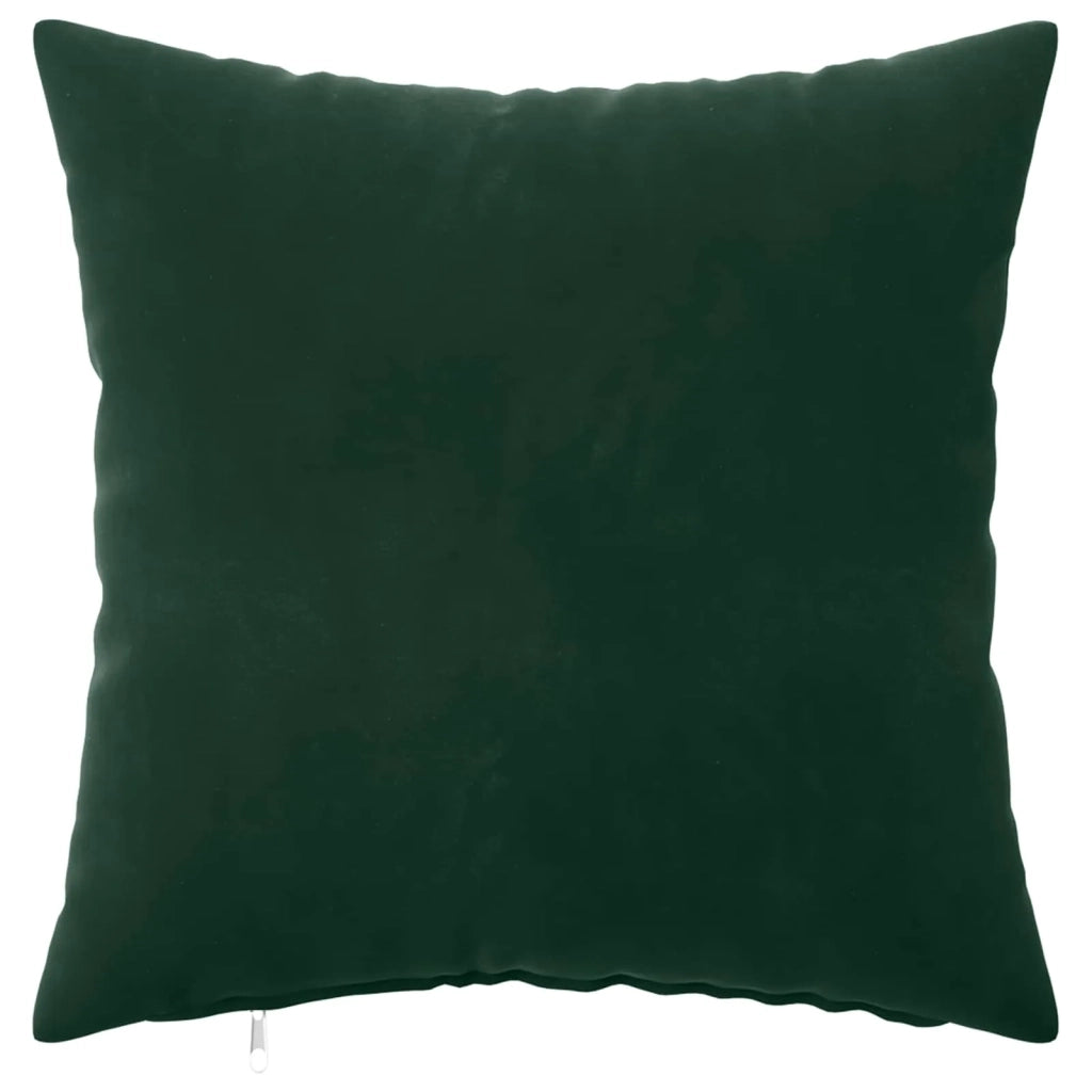 Federa 2 pcs HEERLEN Verde Scuro 35 x 35 cm Velluto 908019