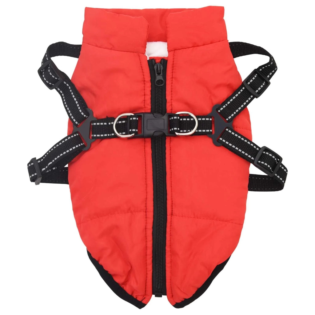 Cappotto per Cani Rosso L28 Pile e Poliestere CFW4401705