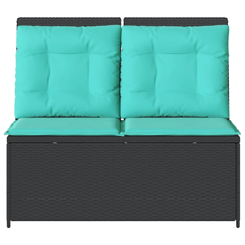 Panchina da giardino Nero polyrattan 3394475