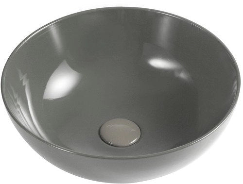 Bacinella d'appoggio D33 cm in ceramica Grigio Cemento