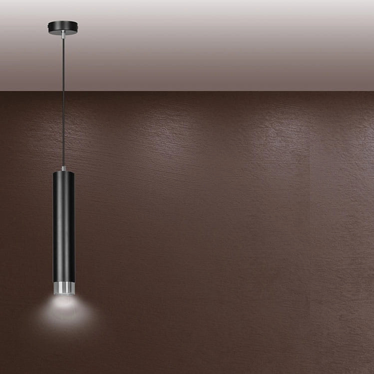 Lampada a sospensione Emibig Kibo nera cromo GU10 1 luce