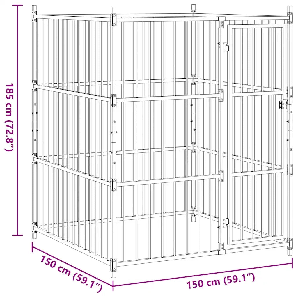 Canile da Esterno 150x150x185 cm 145761