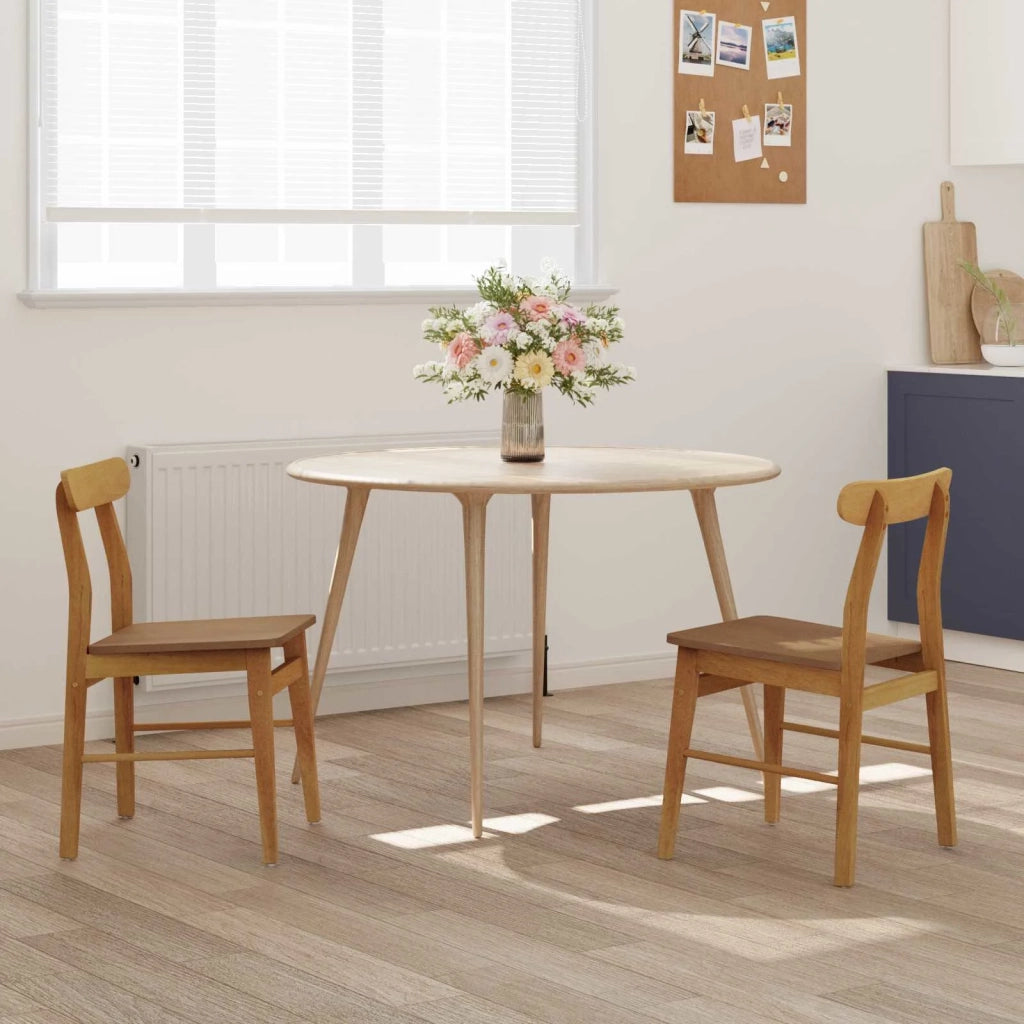 Sedia da pranzo 2 pcs Naturale 43 x 44,5 x 77 cm