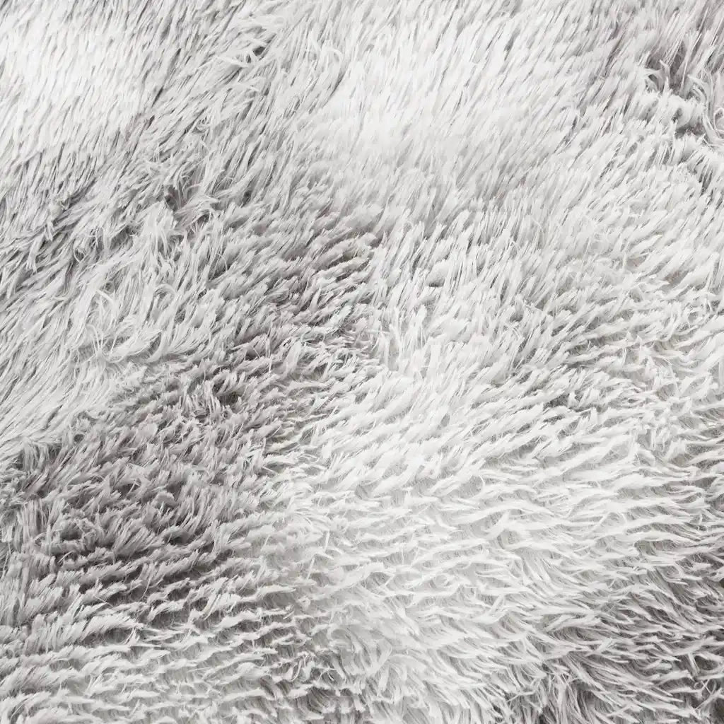 Tappeto del soggiorno | Tappeto Shaggy a Pelo Lungo NAVARRA Grigio Argento 200x200cm
