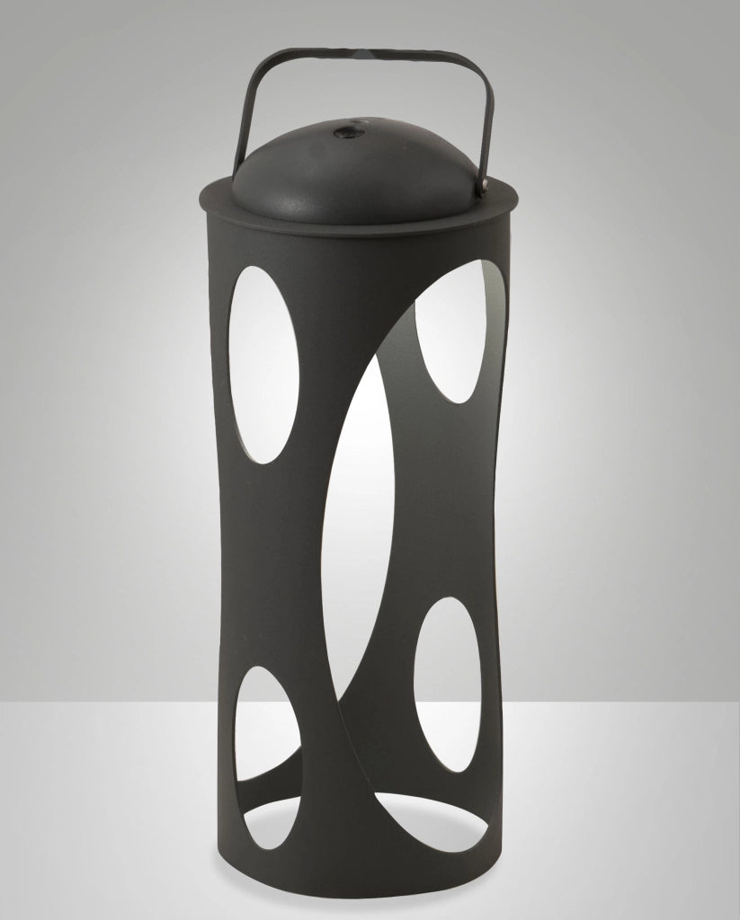 Lampada da Tavolo LED Caddy 3W Antracite, IP54 in Metallo e Policarbonato, Luce Calda 3000K, Dimmerabile al Tocco - Illuminazione Design Moderna