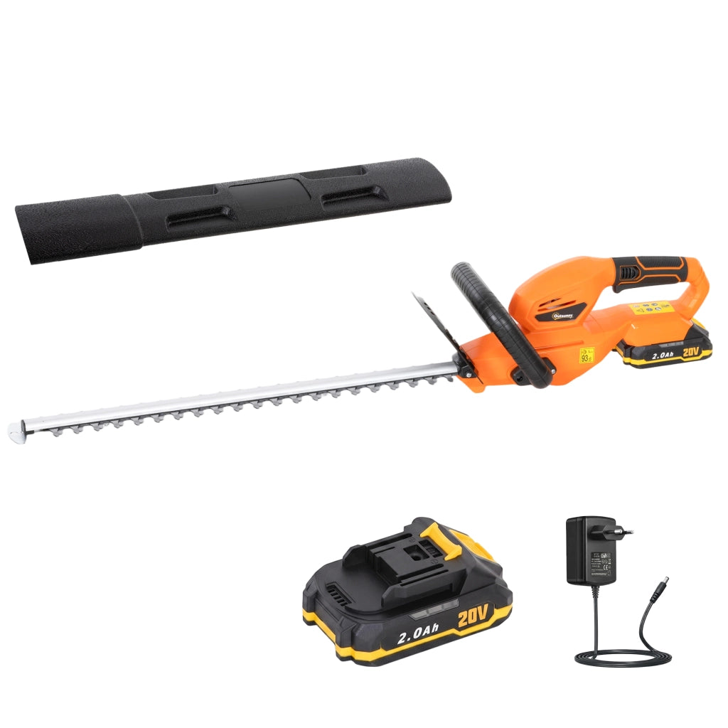 Tagliasiepi Elettrico 100W ¨C Xylo ¨C Lama 51cm, Batteria 2.0Ah, Arancione