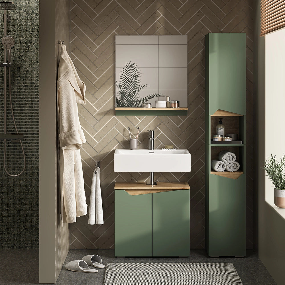 Vicco  Verde/Artigianale 30 x 180 cm Con porte e vani aperti