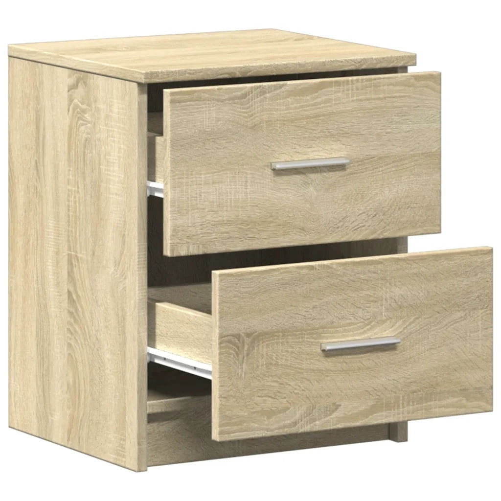 Comodini 2 pz con 2 Cassetti Rovere Sonoma 40x36x50 cm 858790