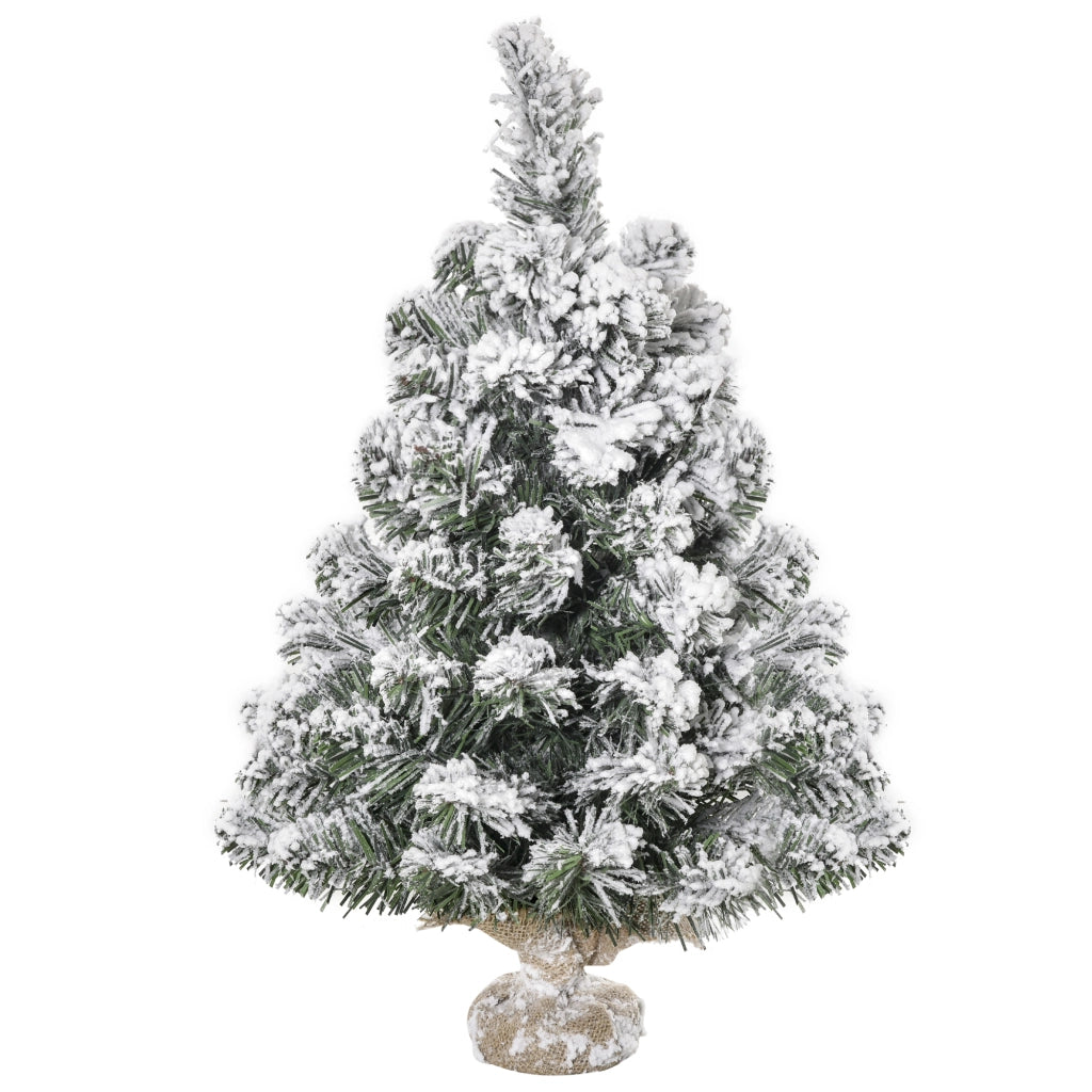 Albero di Natale Artificiale Mini 60 cm ¨C Xylo ¨C Innevato con Base in Cemento
