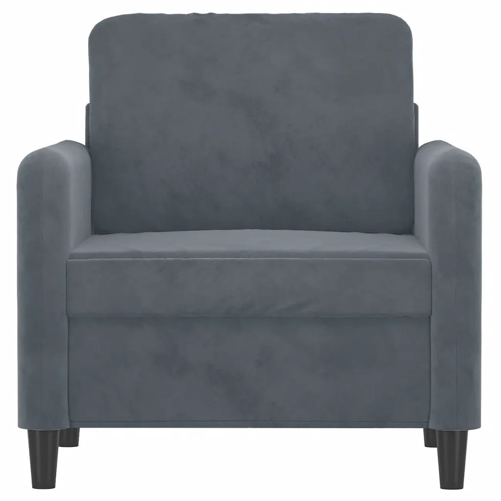 Poltrona | Sedia Relax Grigio Scuro 60 cm Velluto