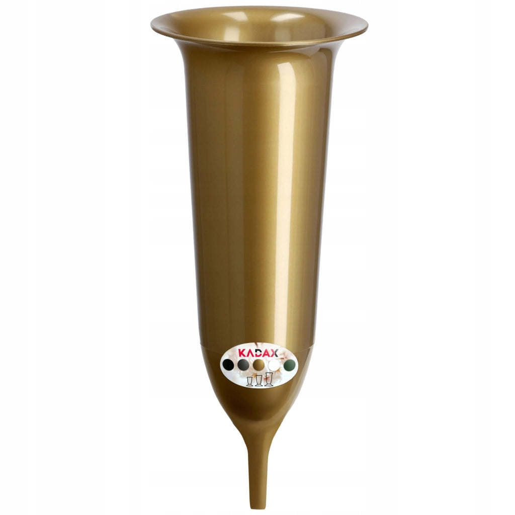 Vaso KADAX Bottiglia per Cimitero Lapide 23cm Lapide per Fiori Oro