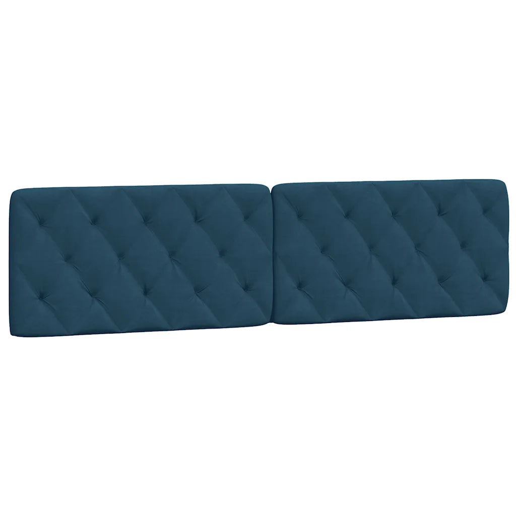 Cuscino Testiera-Cuscino per Testiera Blu 200 cm in Velluto