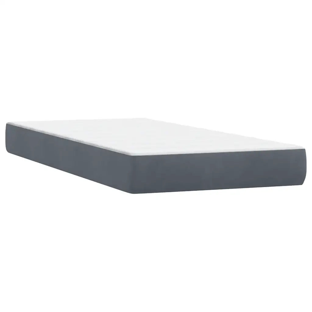 Letto a Molle con Materasso e LED Grigio Scuro 80x210 cm Velluto 3316954