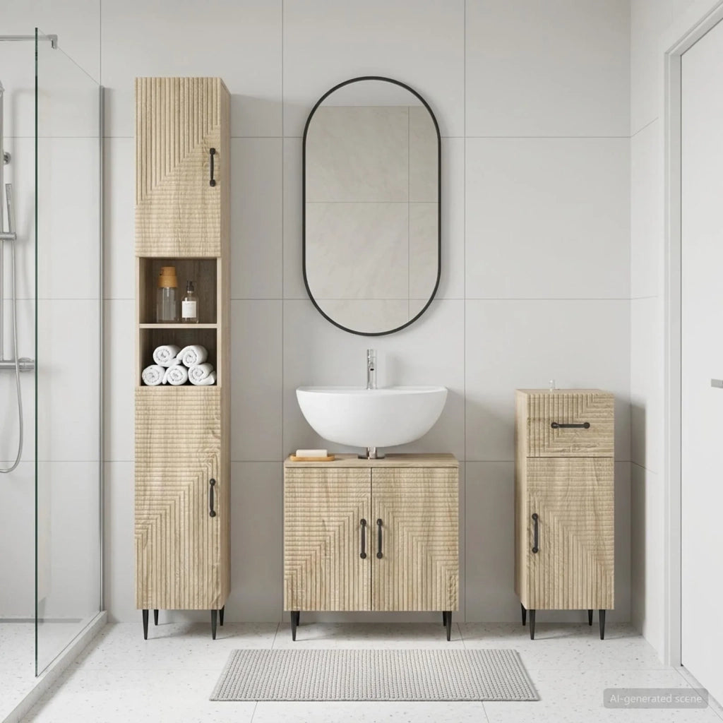 Set di armadietti da bagno in 3 pezzi HAARLEM 3417857