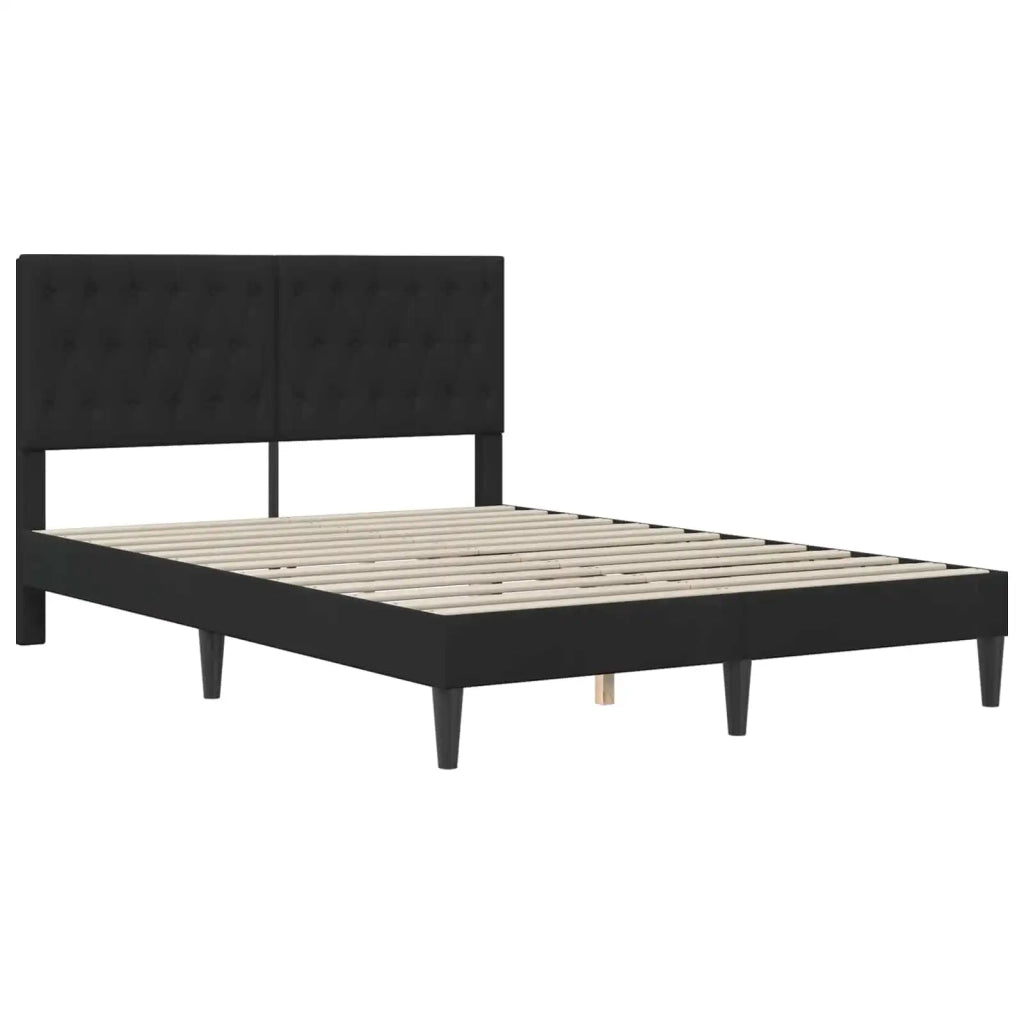 Struttura letto con materasso Nero 120 x 200 cm Velluto 3415046
