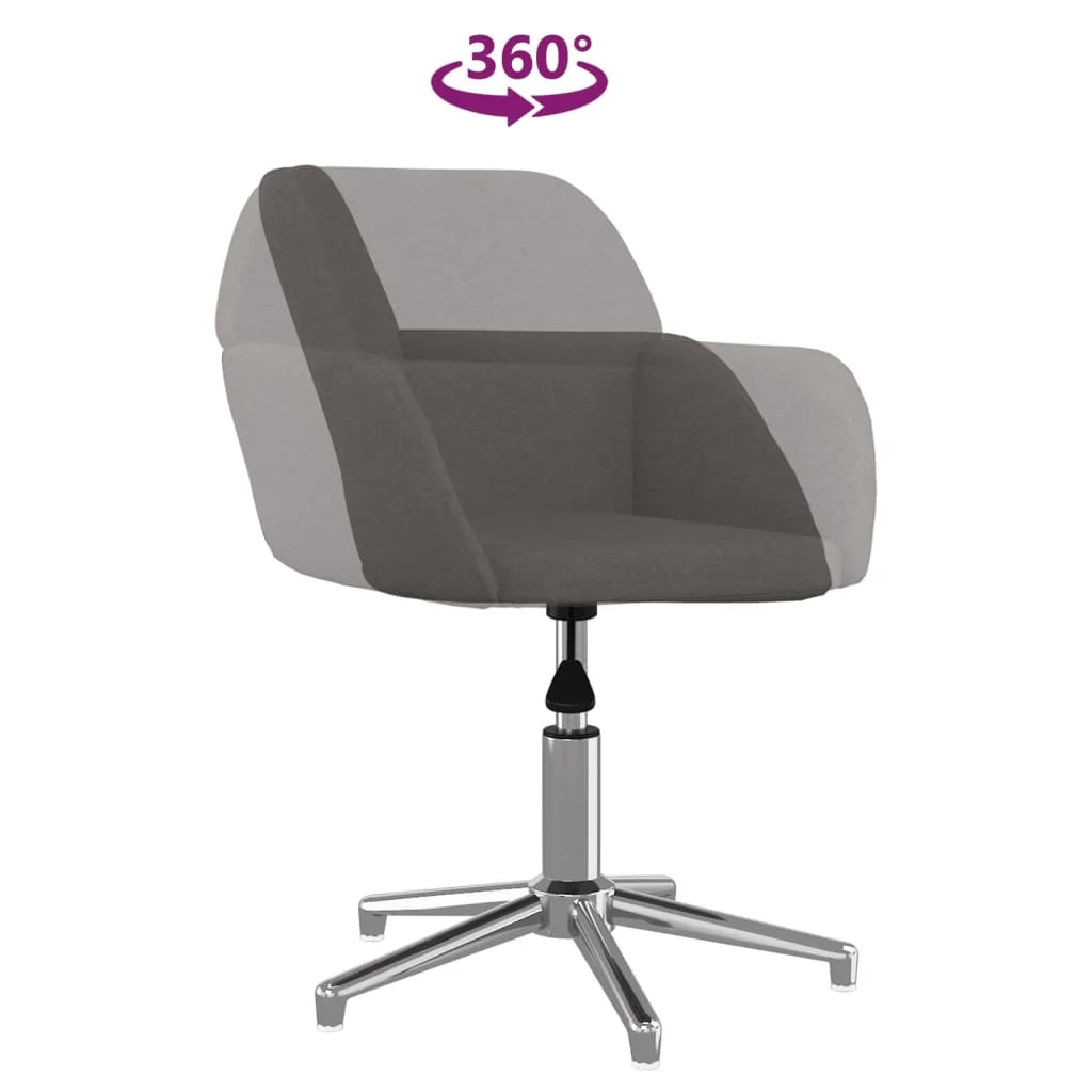 Sedia girevole da ufficio/studio tessuto grigio scuro 02_0024121