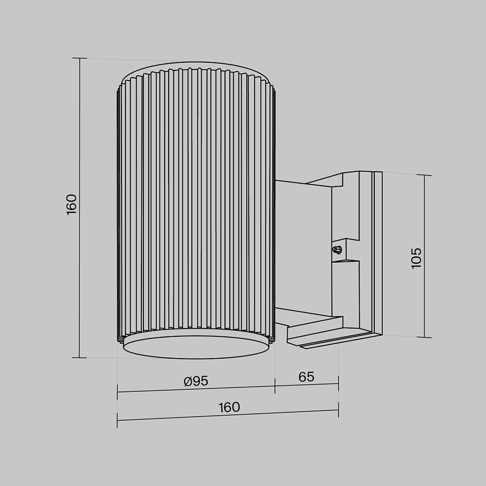 Maytoni Rando applique esterna nera IP54 E27 O419WL-01B