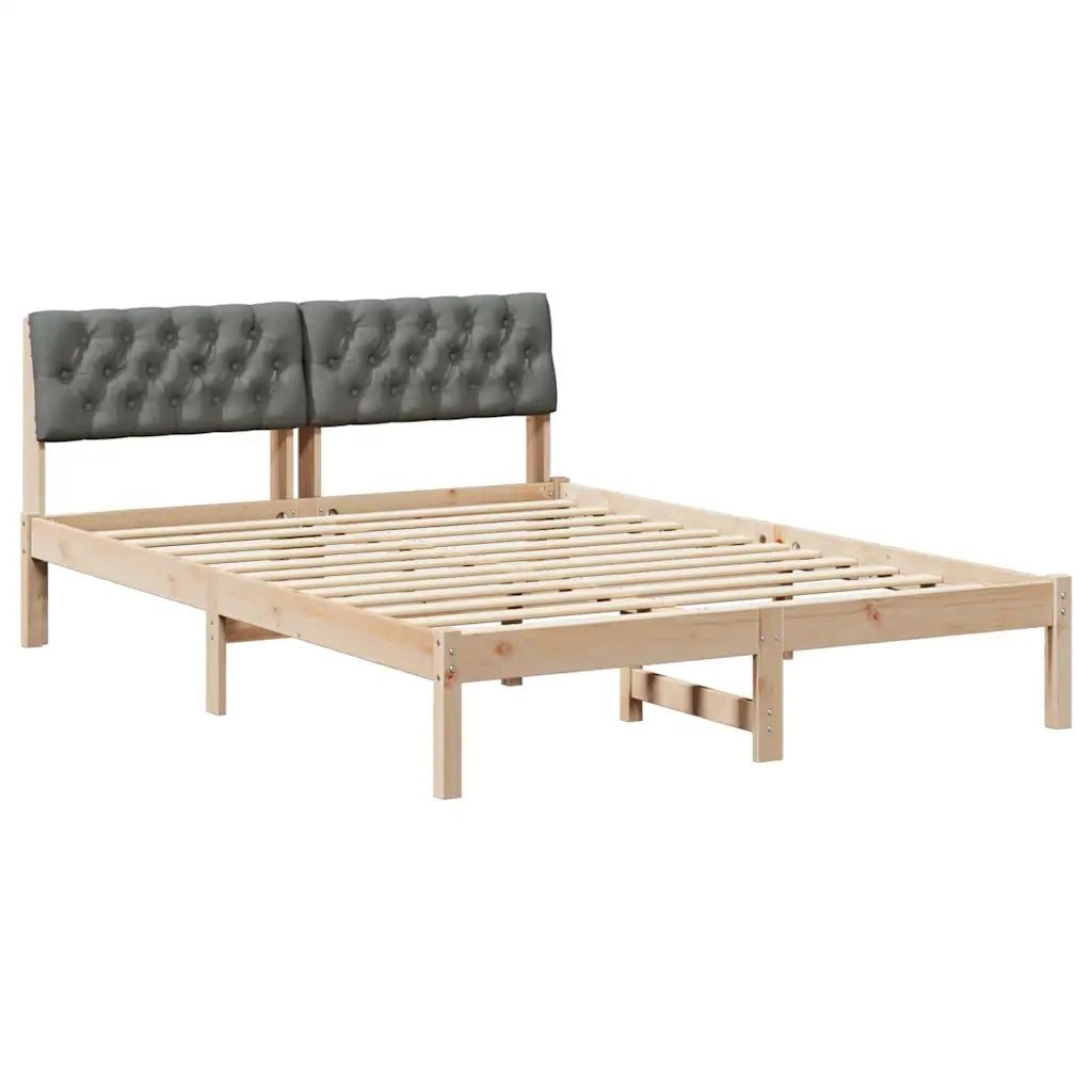 Struttura del Letto marrone e grigio scuro 135 x 190 cm 878620