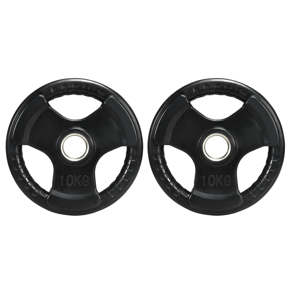 Dischi per manubri ¨C Zephmum ¨C 2 pezzi 10 kg ciascuno gomma nera