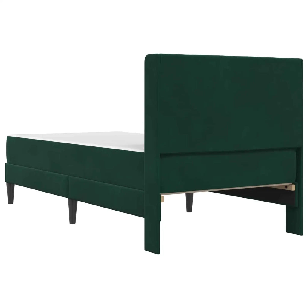 Struttura letto con materasso-Giroletto Verde Scuro 80 x 200 cm Velluto 374887