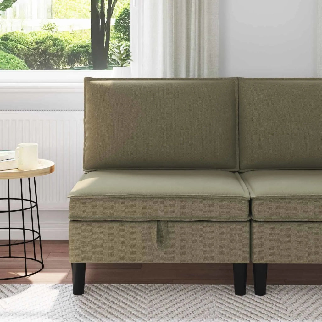 Divano Medio con Storage Cachi Velluto 42027118