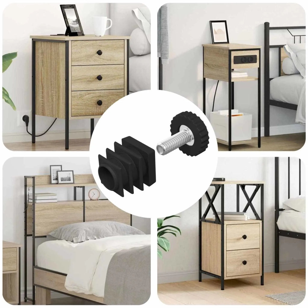 Livellatori per Mobili Regolabile 1895 pcs Nero PP