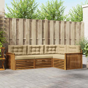 Set di divani da esterno con cuscino 4 pcs Naturale e Beige 3373378
