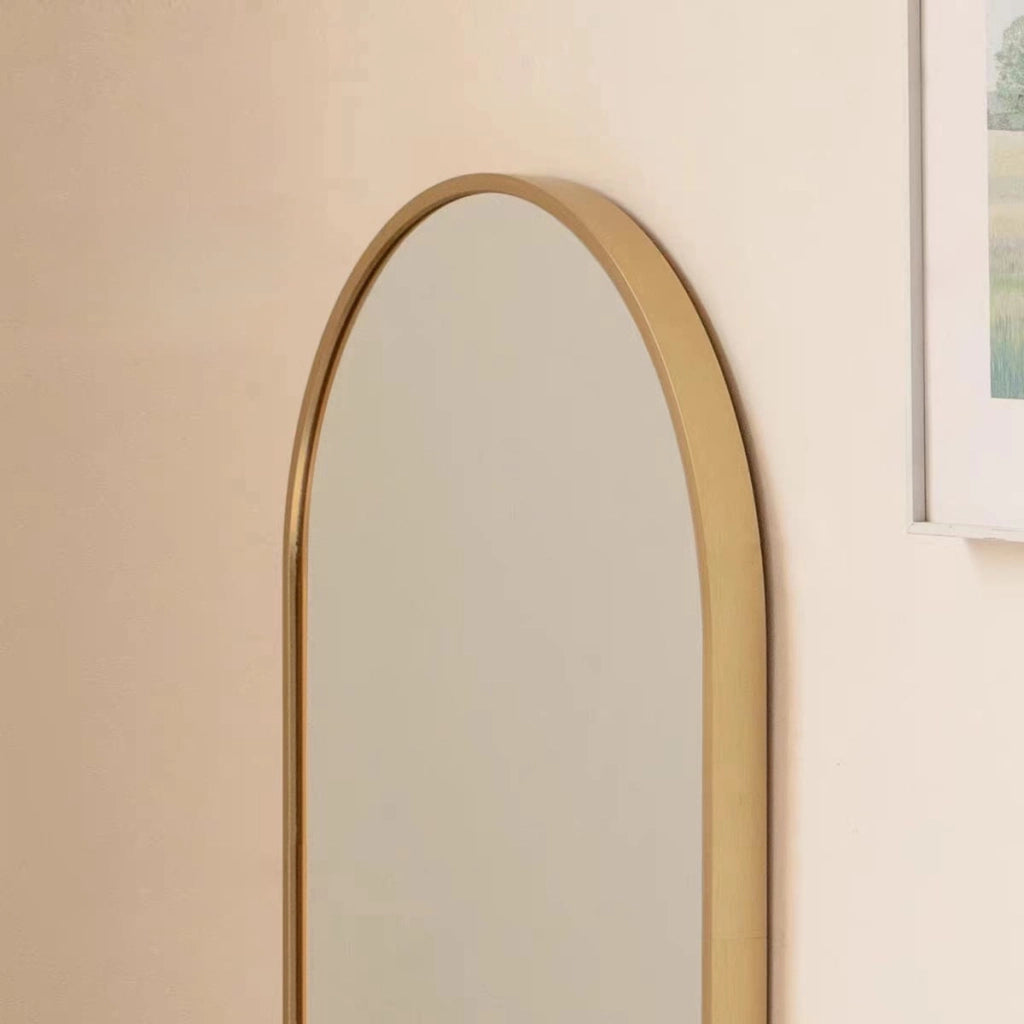 SPECCHIO OVALE Valora 80x40cm Cornice Oro Stile Loft