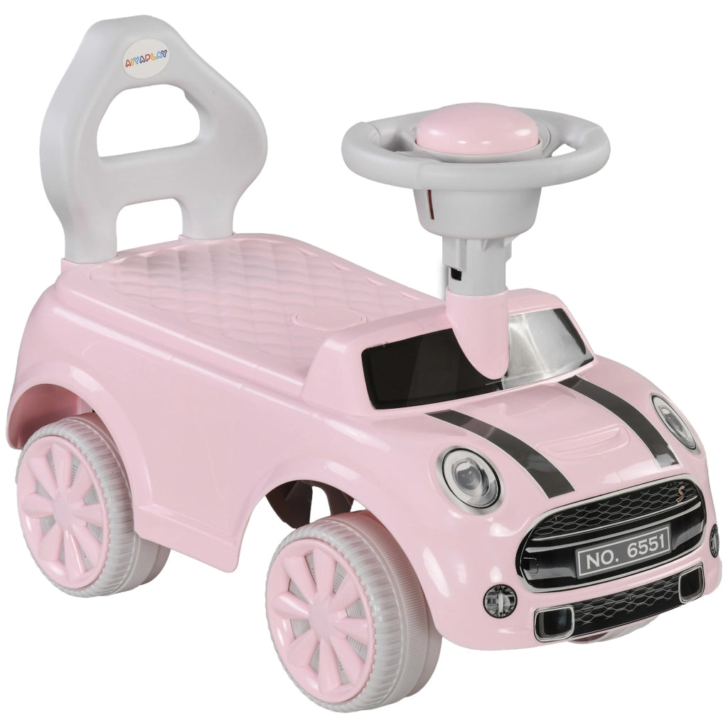 Cavalcabile con Volante e Clacson ¨C Xylo ¨C Rosa 53x25x35 cm