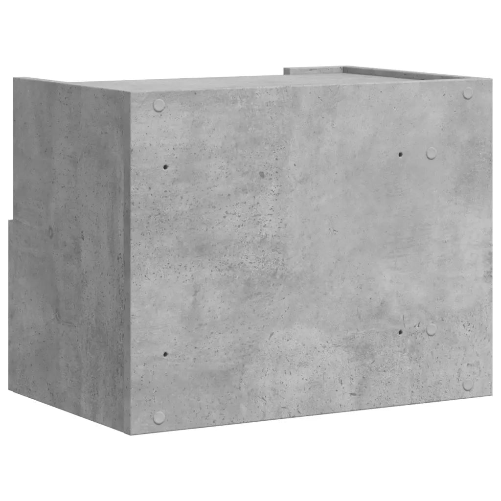 Comodino a Muro Grigio Cemento 45x30x35 cm 848317