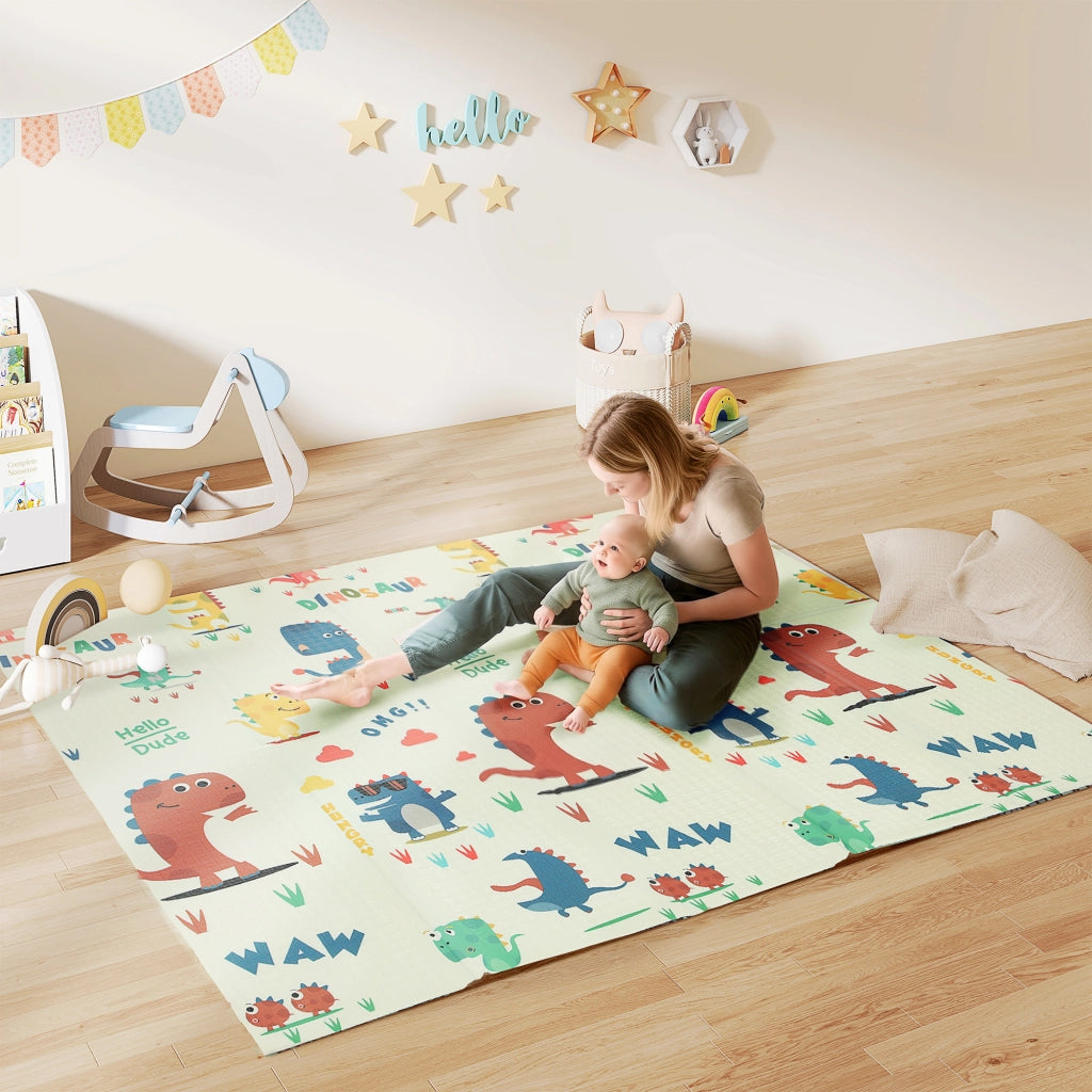 Tappeto gioco bambini pieghevole ¨C Xylo ¨C 196x176x1.5cm doppio lato colorato