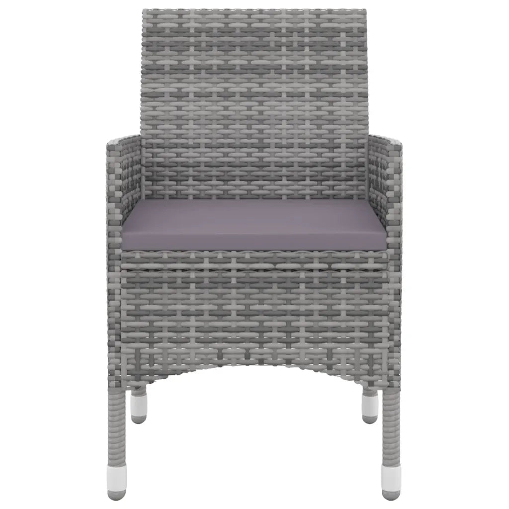 Set da Pranzo da Giardino 7 pz e Cuscini in Polyrattan e Vetro 3099695
