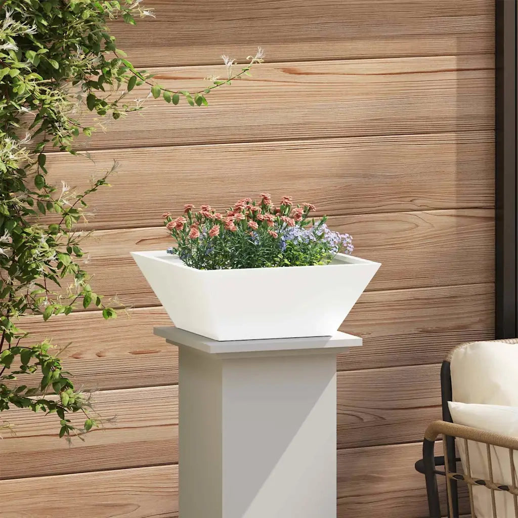 Vaso da giardino 5 pcs Bianco 40 x 40 x 15 cm 873813