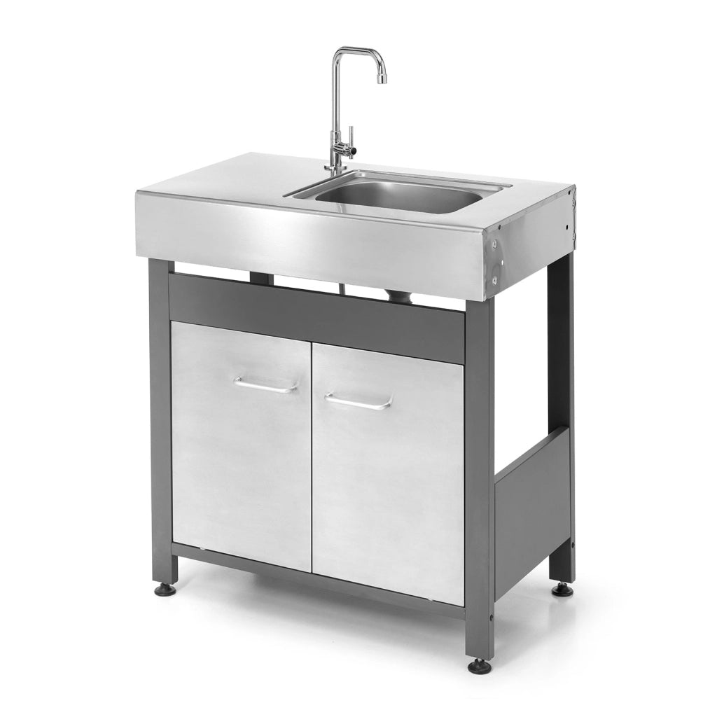 Modulo Componibile Lavello Ompagrill Indian con Rubinetto e Scarico Compatibile BBQ Indianapolis in Acciaio Inox