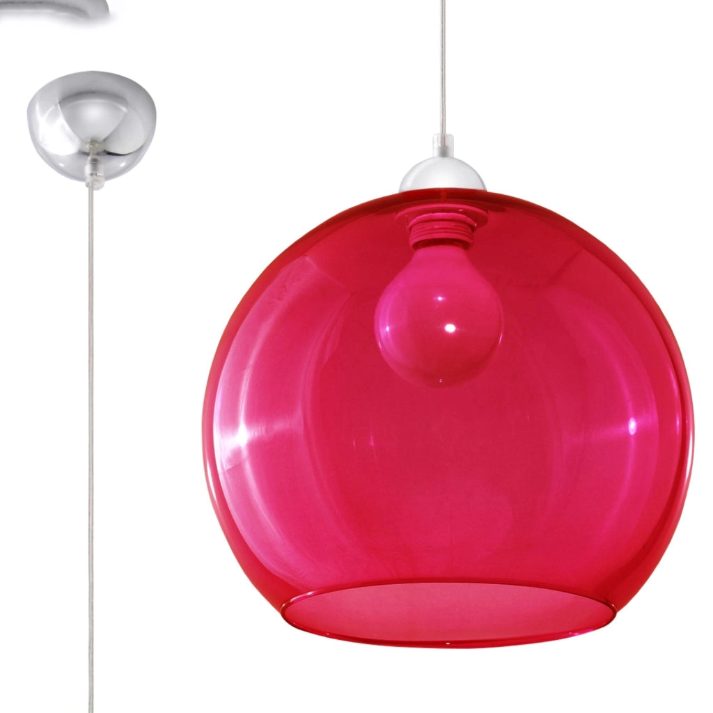 Lampada a sospensione BALL rosso