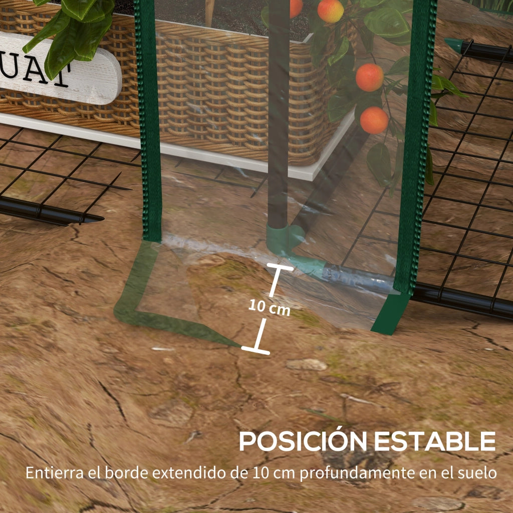 Serra da giardino 3 livelli ¨C zephmum ¨C 143x46x151 cm trasparente