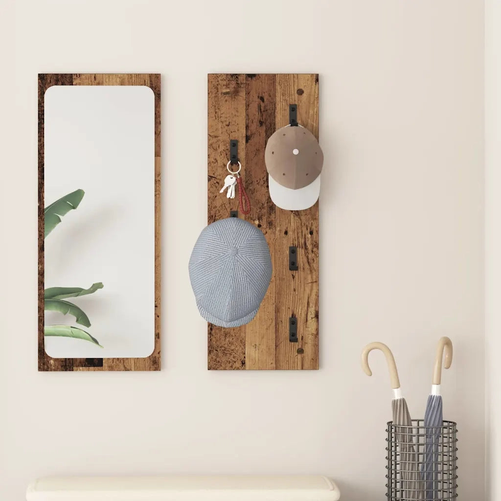 Appendiabiti a muro Legno vecchio 30 x 1,5 x 80 cm 874473