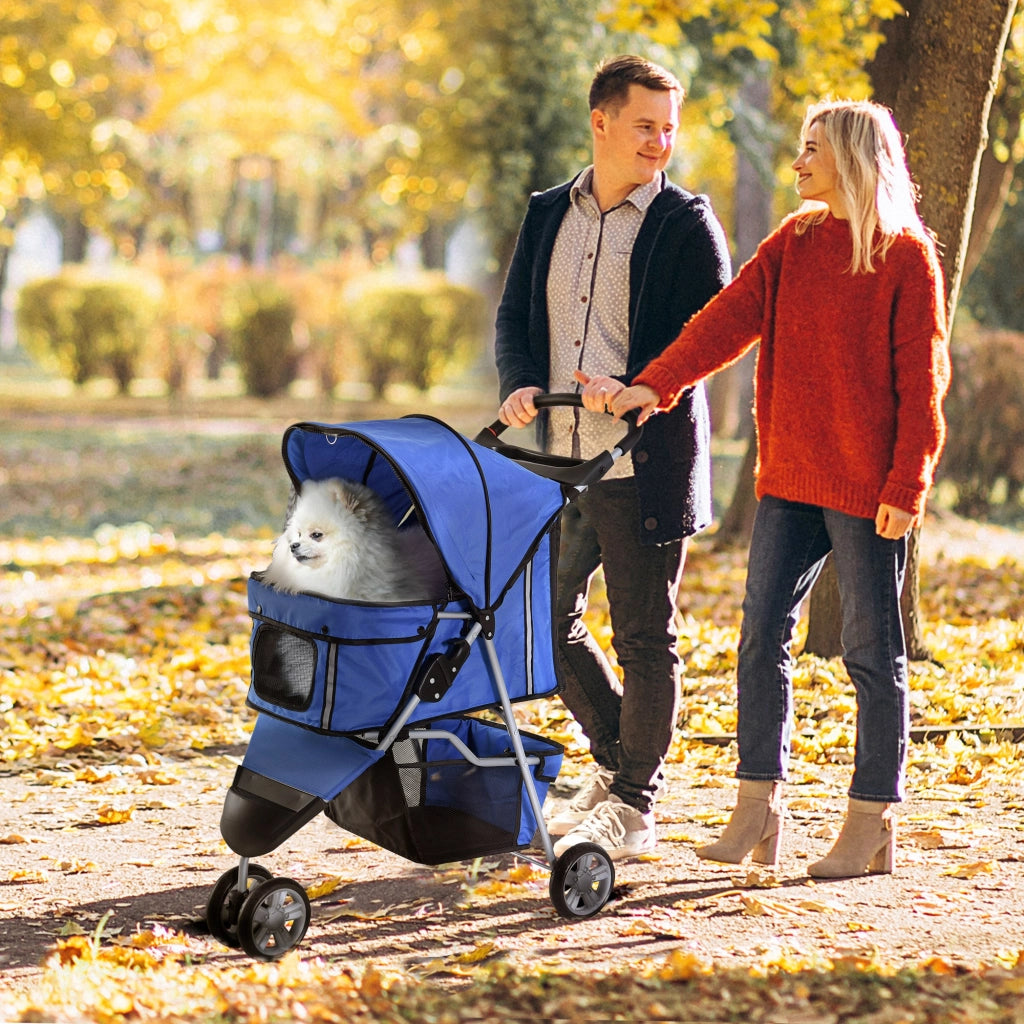 Carrozzina Pieghevole per Cani Piccoli ¨C Minimal ¨C Blu, 10 kg